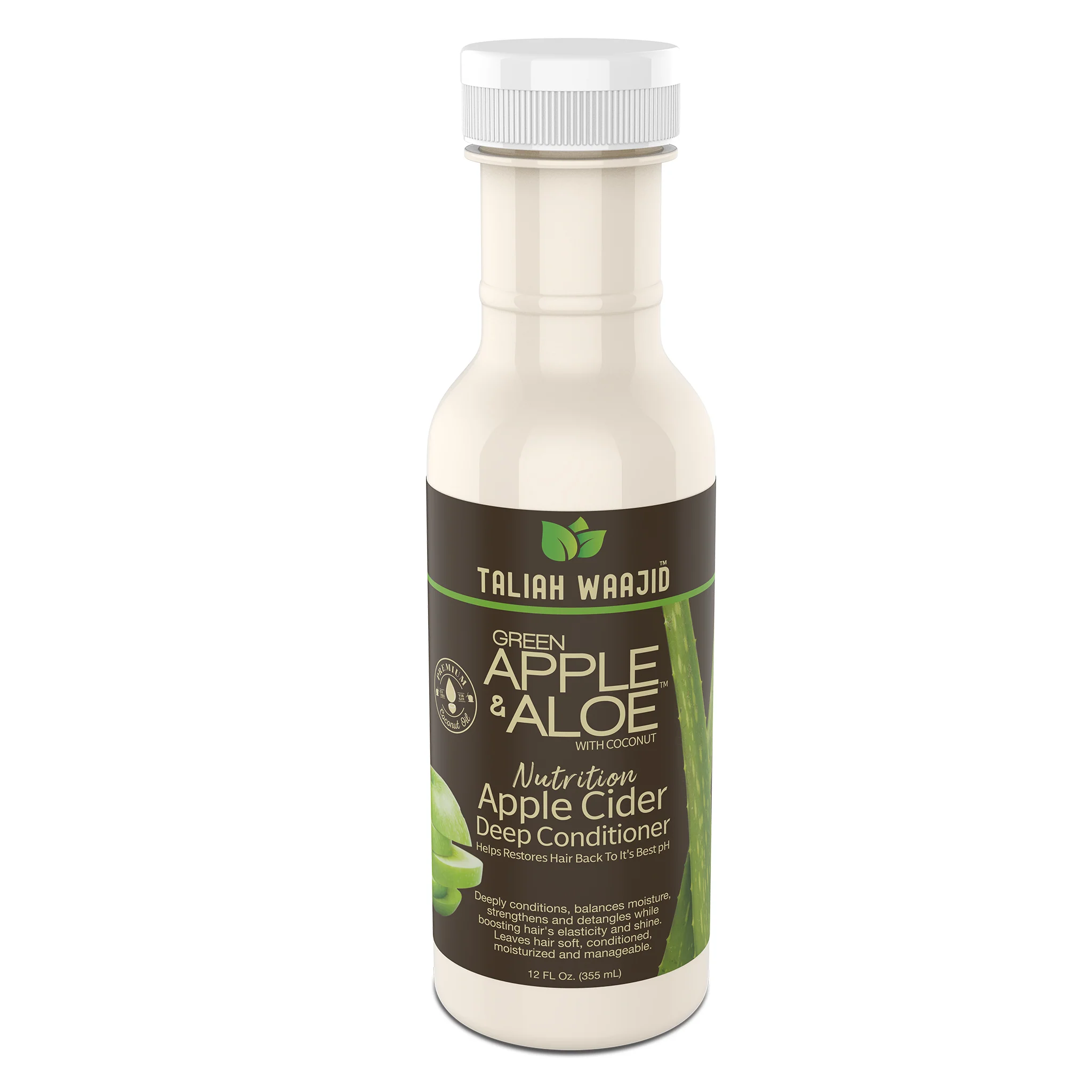 Green Apple & Aloe Nutrition Apple Cider Deep Conditioner 12oz - Image 5