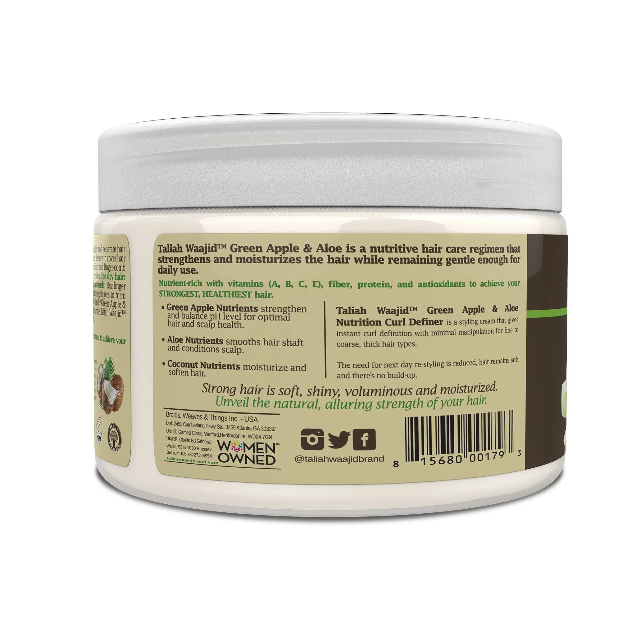 Green Apple & Aloe Nutrition Curl Definer 12oz - Image 4