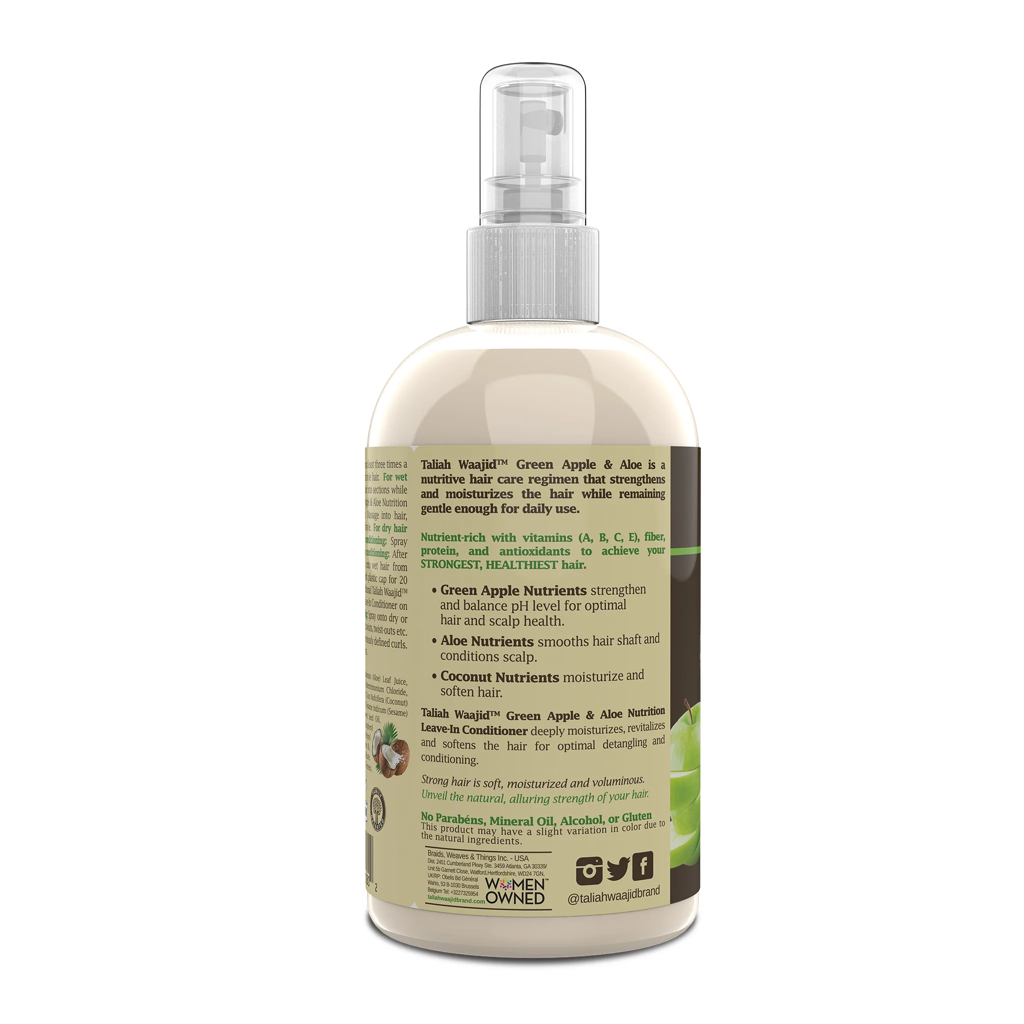 Green Apple & Aloe Nutrition Leave-In Conditioner 12oz - Image 3