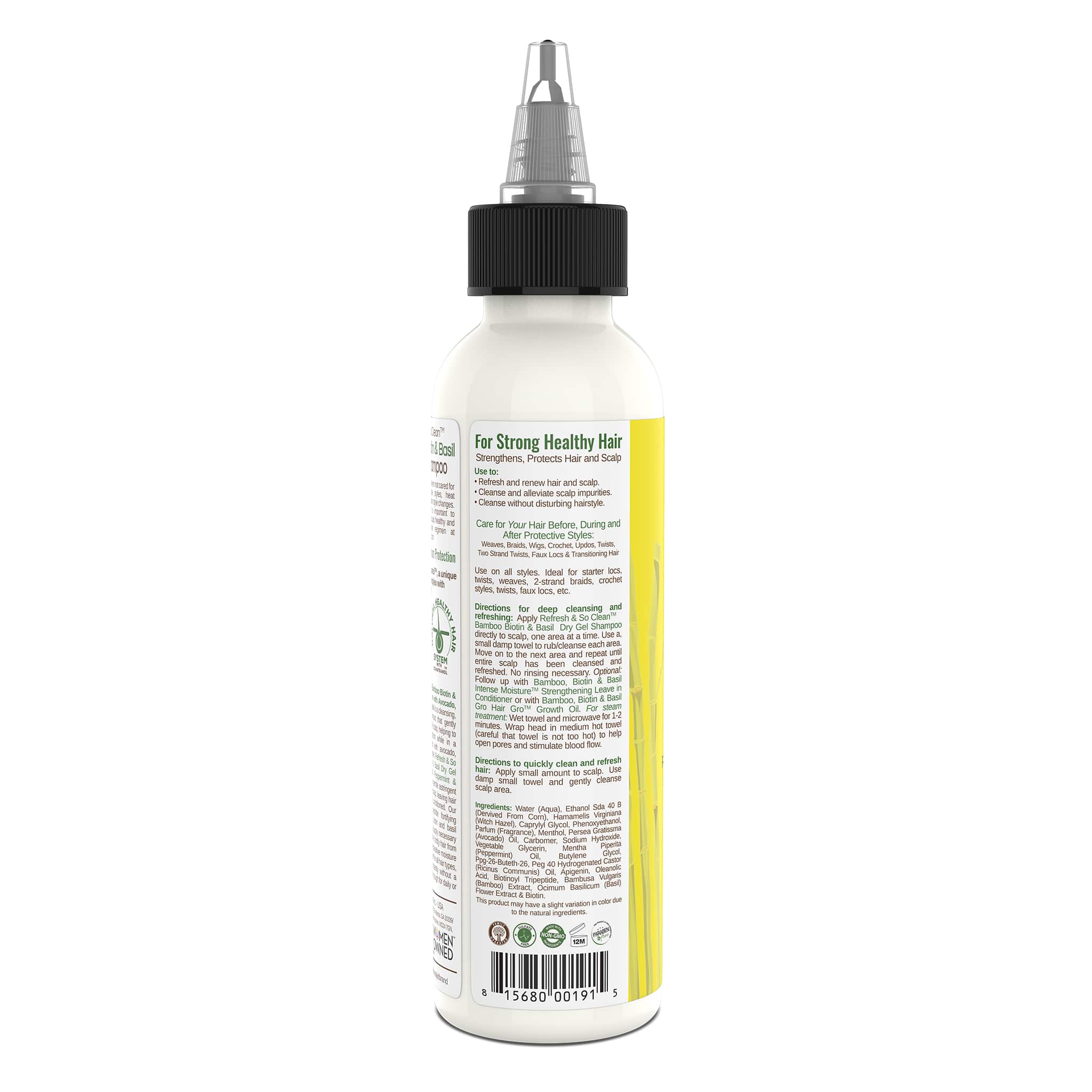 Refresh And So Clean™ Bamboo, Avocado And Peppermint Dry Gel Shampoo. 4oz - Image 3